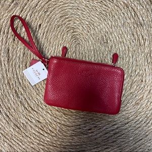 Coach double zip wallet wristlet